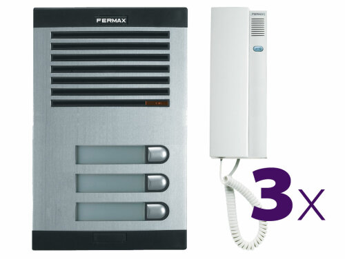 Fermax 4+n Classic audio kit pro 3 účastníky s telefony CityMax, bez el. otvírače